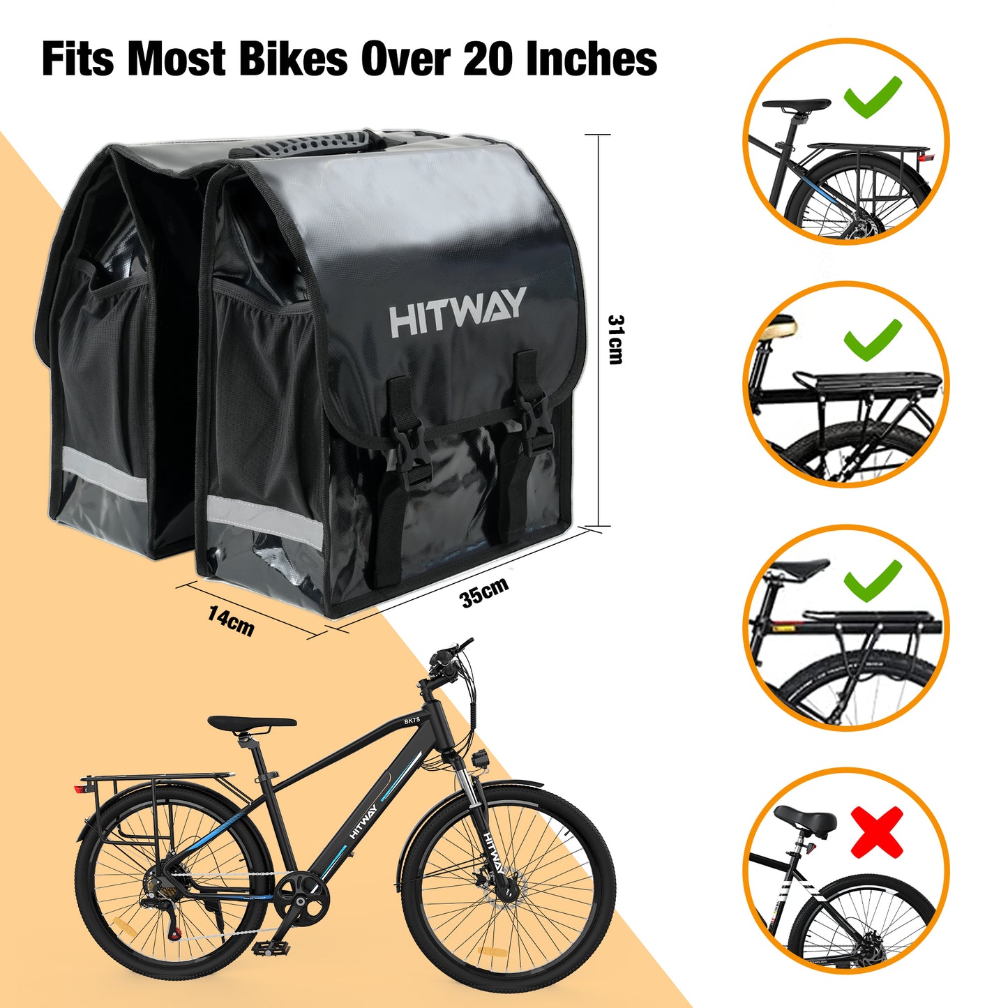 Ebike Double Hanging Bag