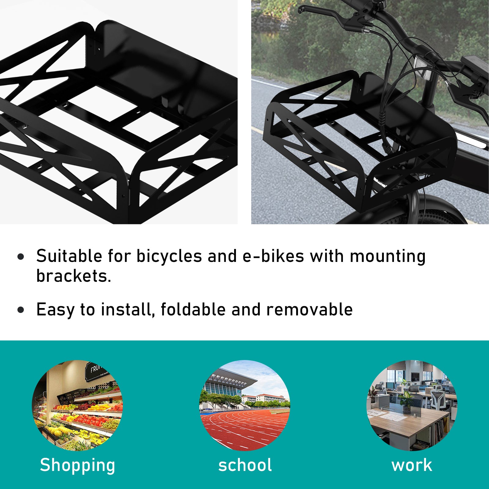 Cesta delantera para bicicleta BK6M